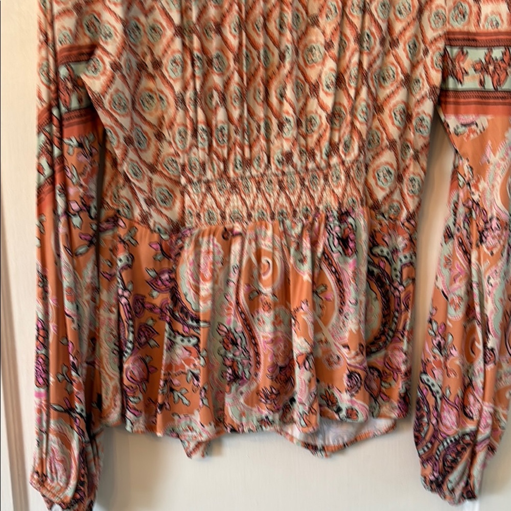 Free People Floral Patterned Women's Top - Picture 8 of 11